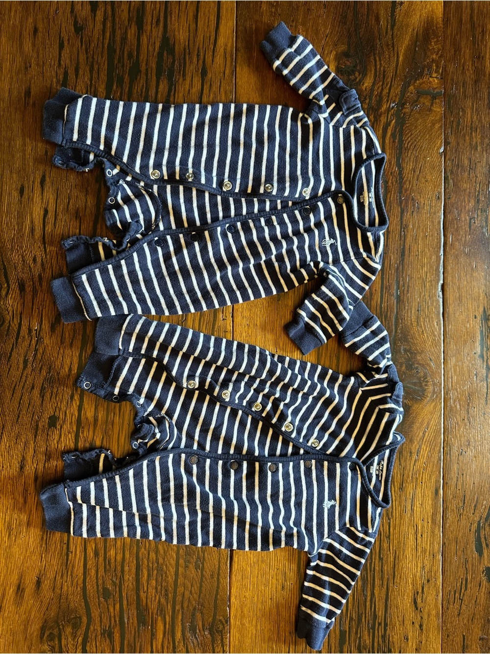 Ralph Lauren Navy and White Striped Knit Top